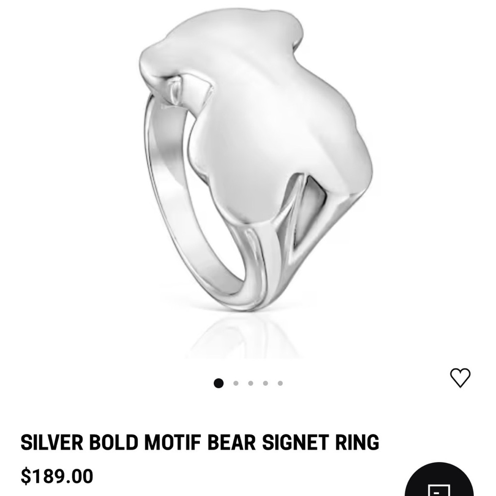 2 TOUS  Silver Signet Rings - Picture 9 of 9